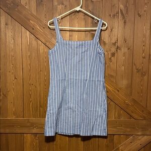 A New Day Blue and White Striped Mini Dress